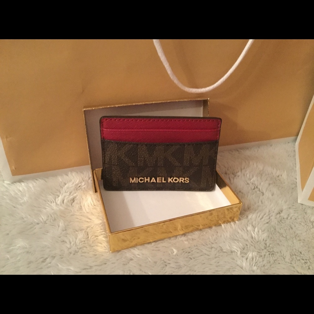 Saffiano leather card holder